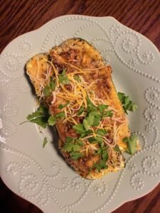 Stuffed Zucchini Boats with Ground Beef and Marinara